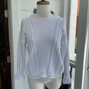 White Lilly Pulitzer Crochet Sweater